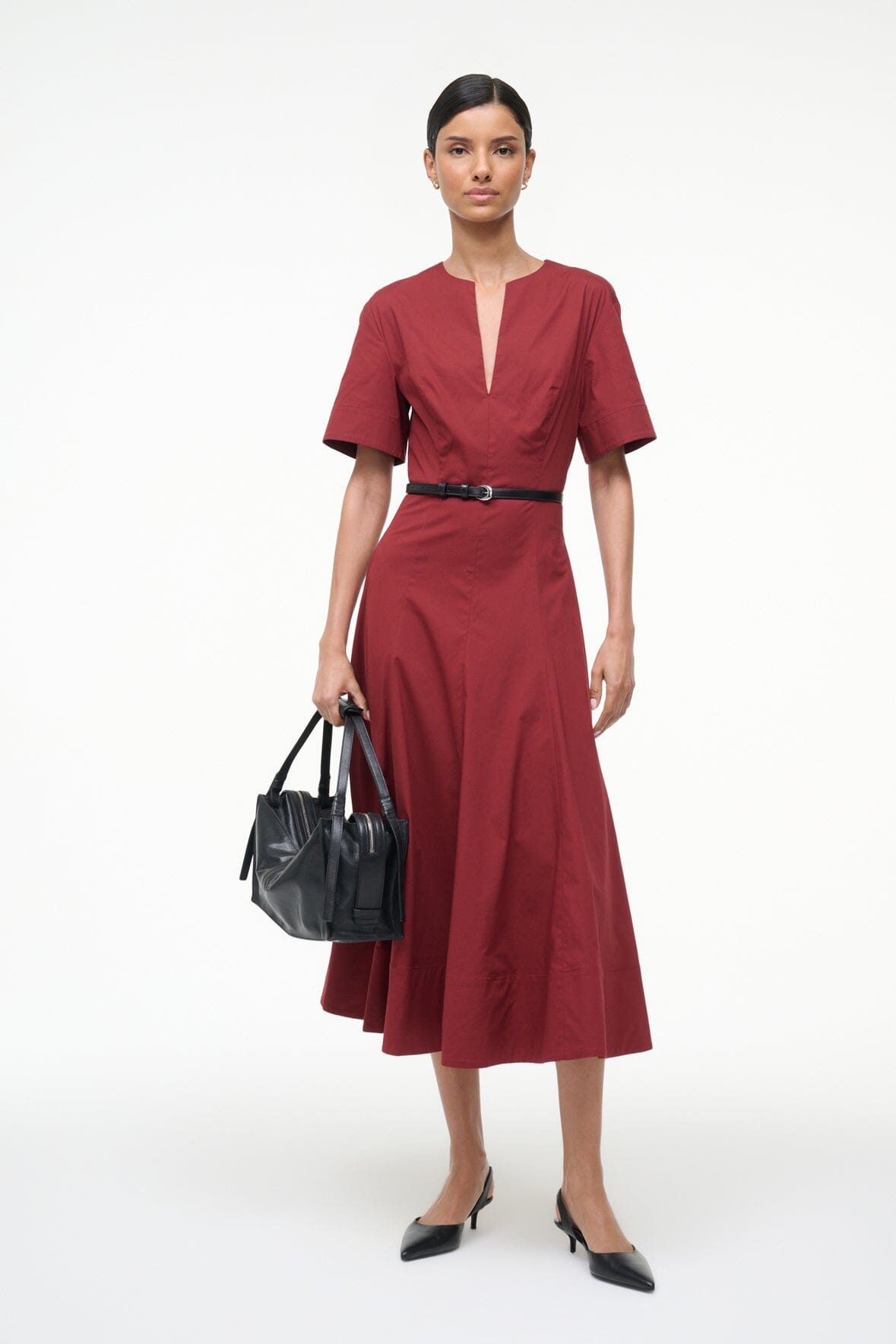 STAUD | Frances Dress Sangria