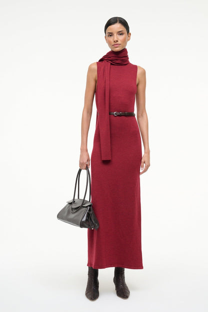 STAUD | Canal Midi Dress Sangria