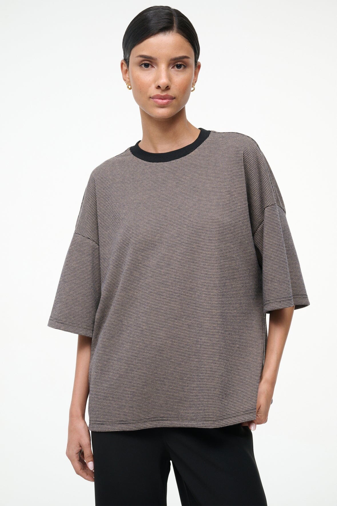 STAUD | Capsule Top Houndstooth