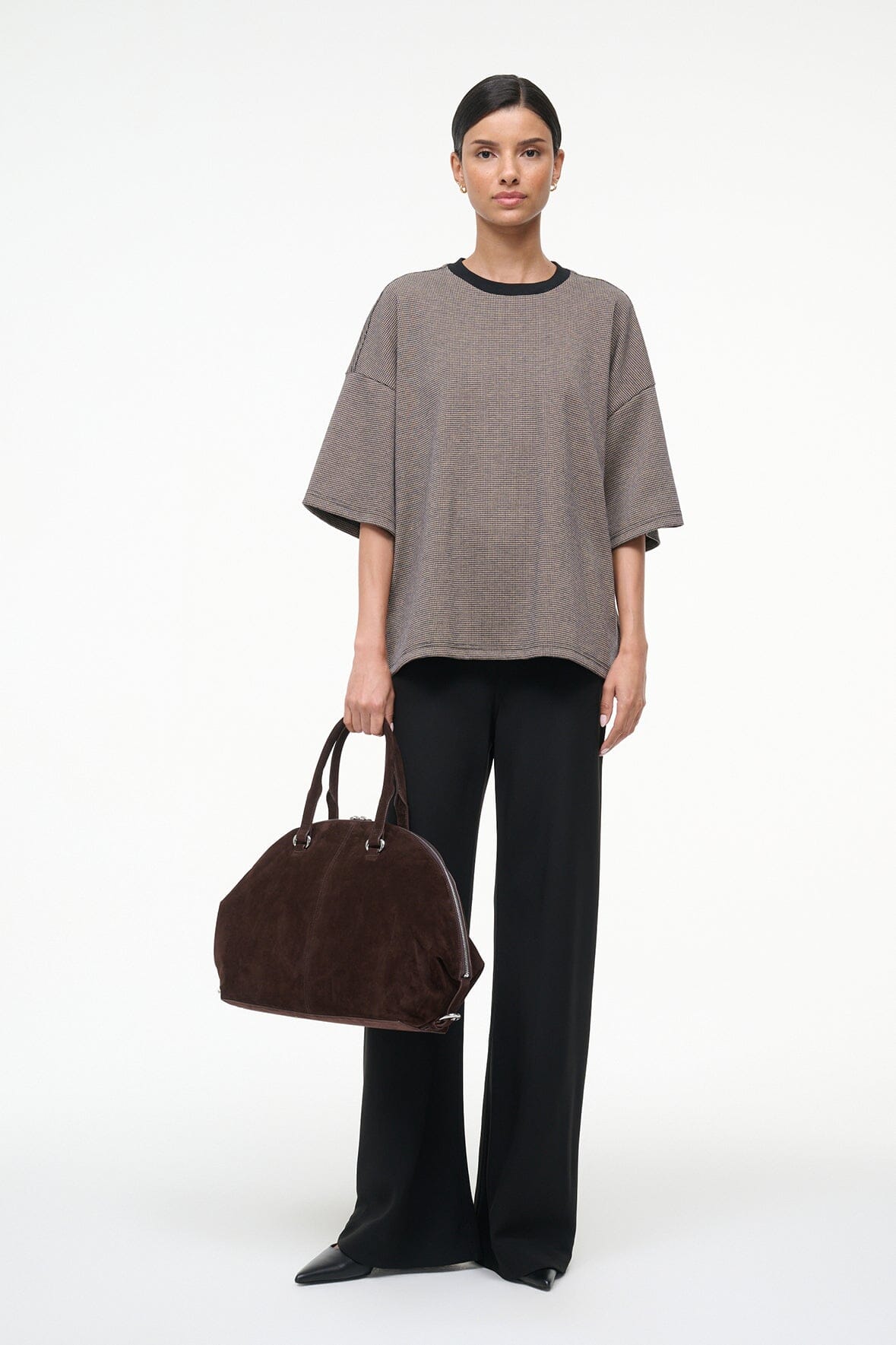 STAUD | Capsule Top Houndstooth