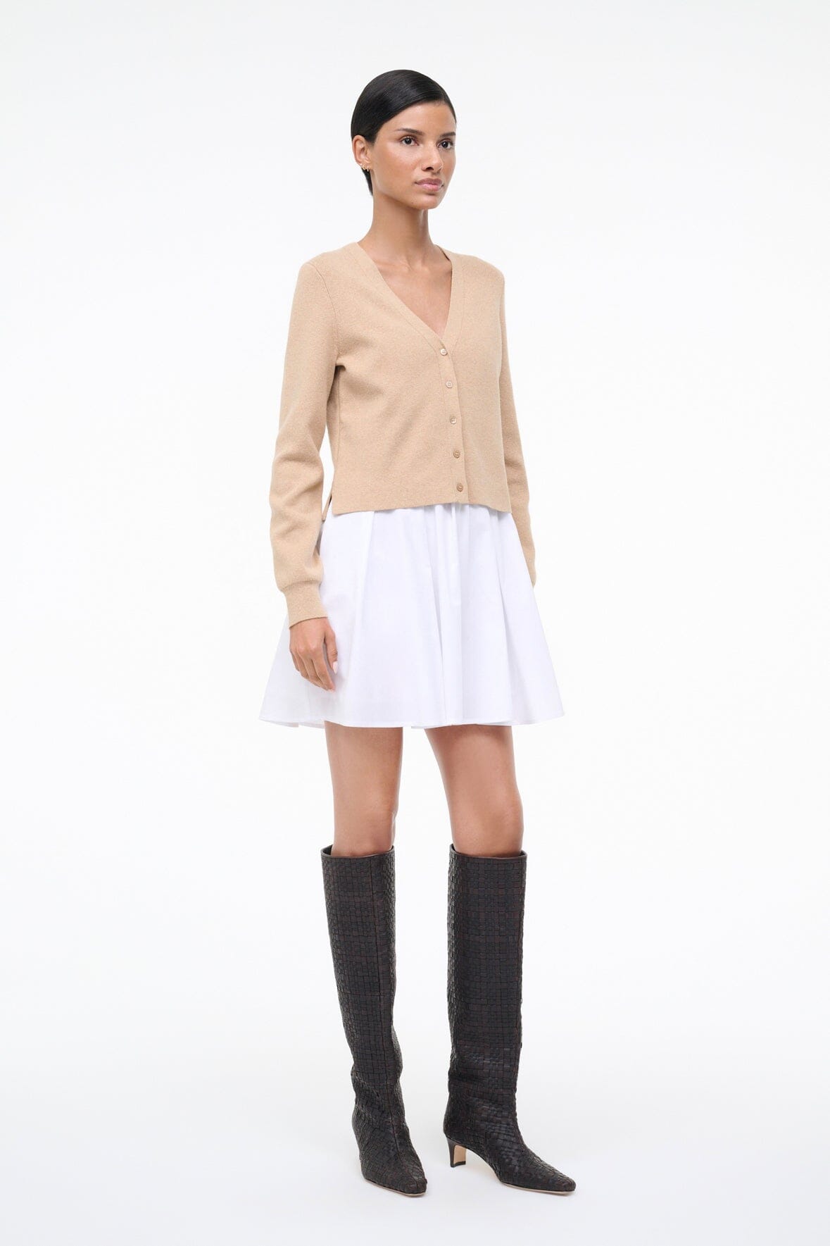 STAUD | Milo Dress Wheat White