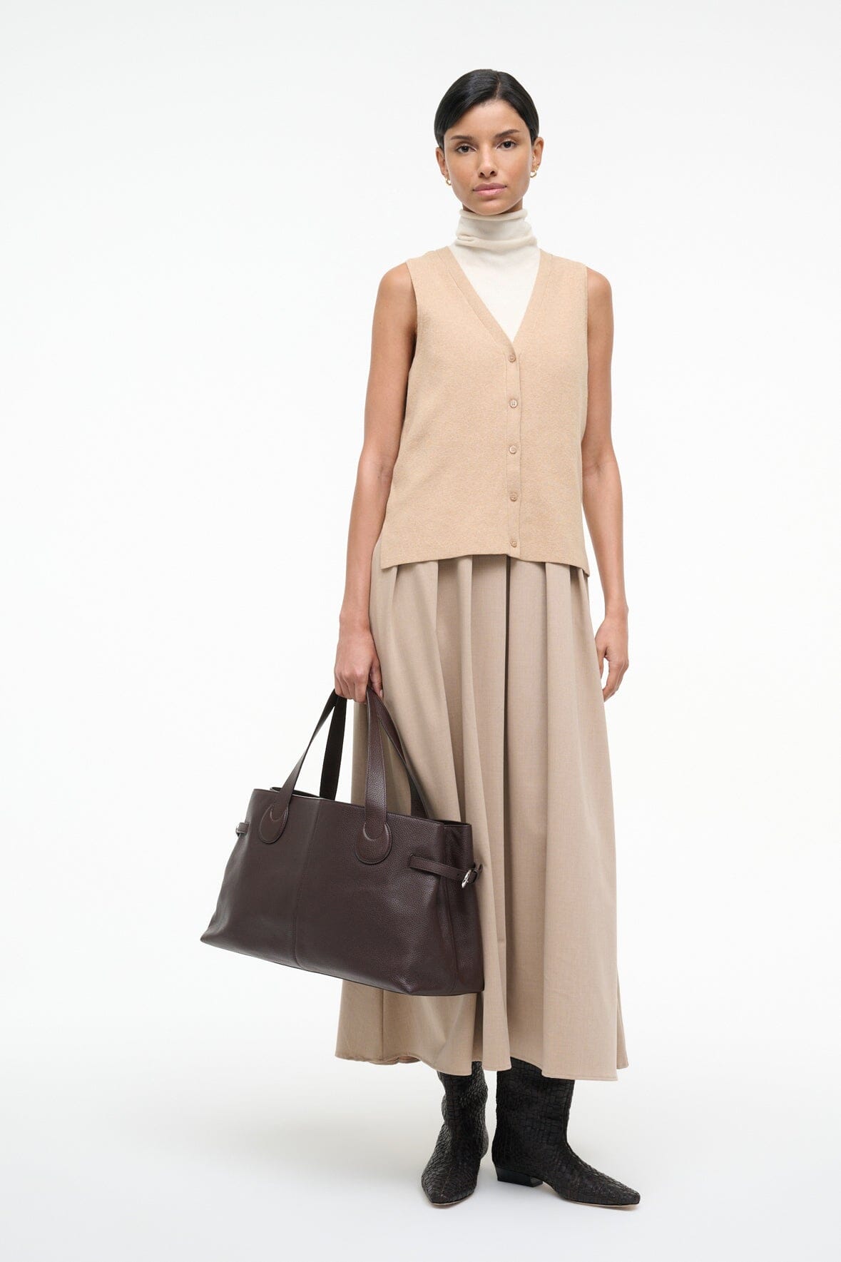 STAUD | Madeline Dress Wheat
