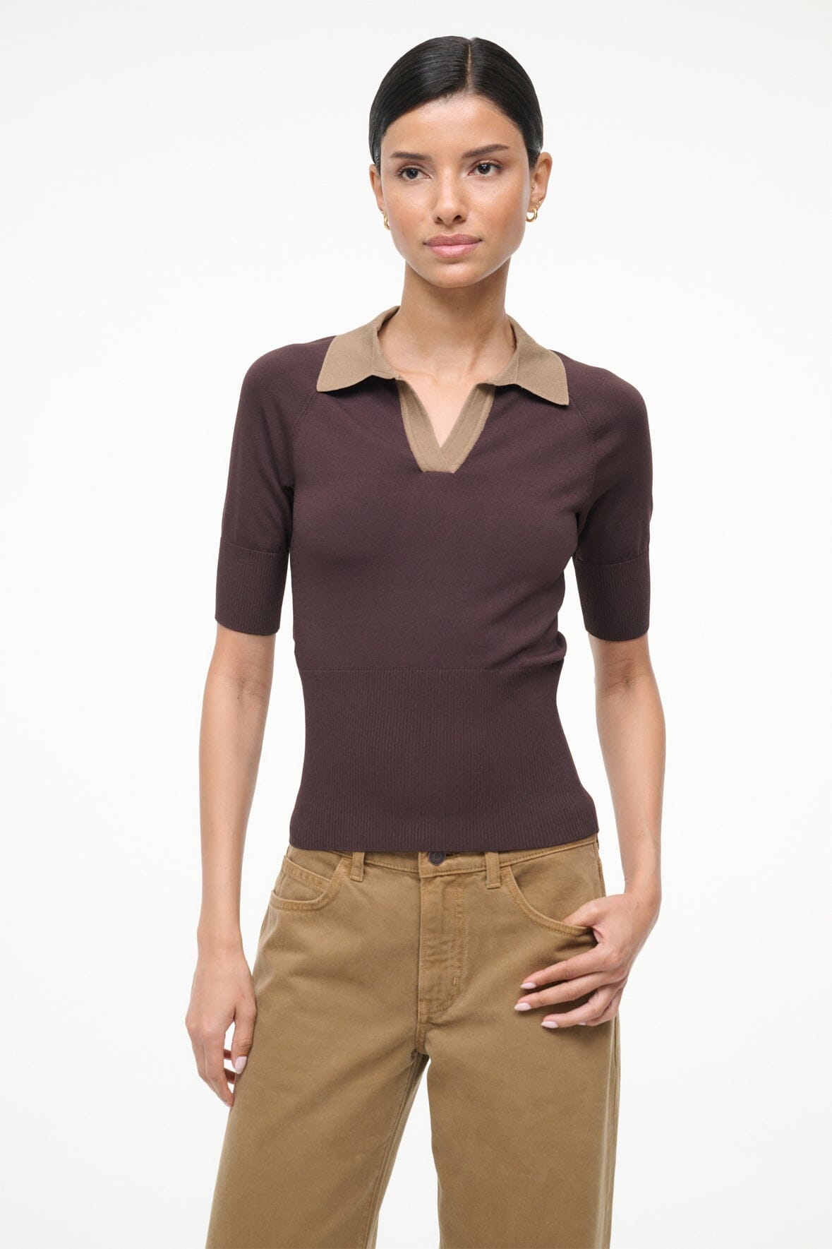 STAUD | Gene Top Earth Taupe