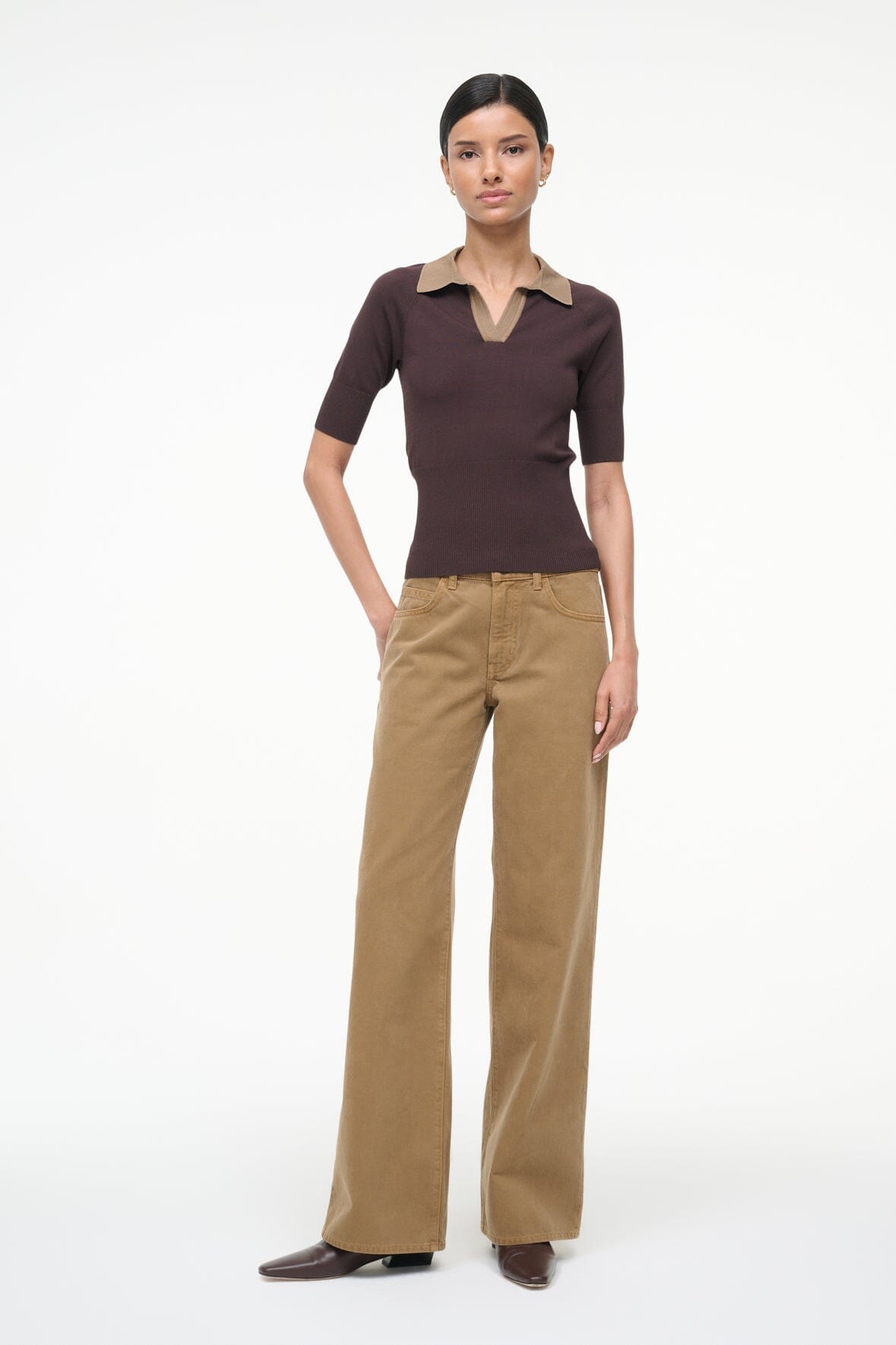 STAUD | Gene Top Earth Taupe