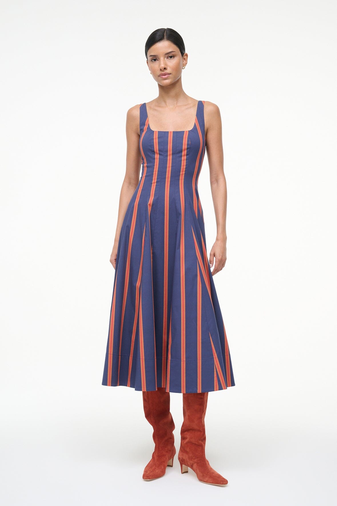 STAUD | Wells Dress Railroad Stripe
