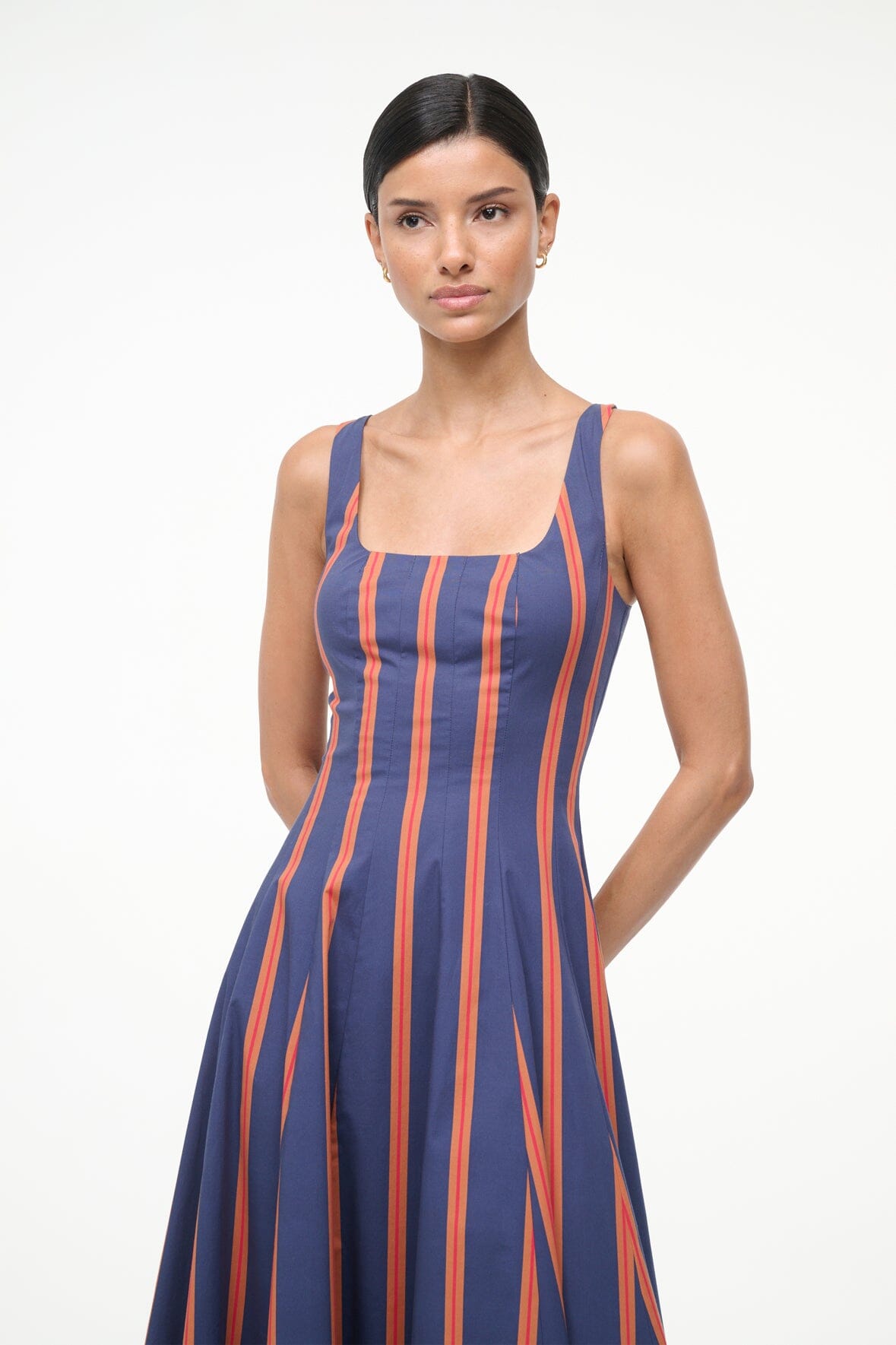 STAUD | Wells Dress Railroad Stripe