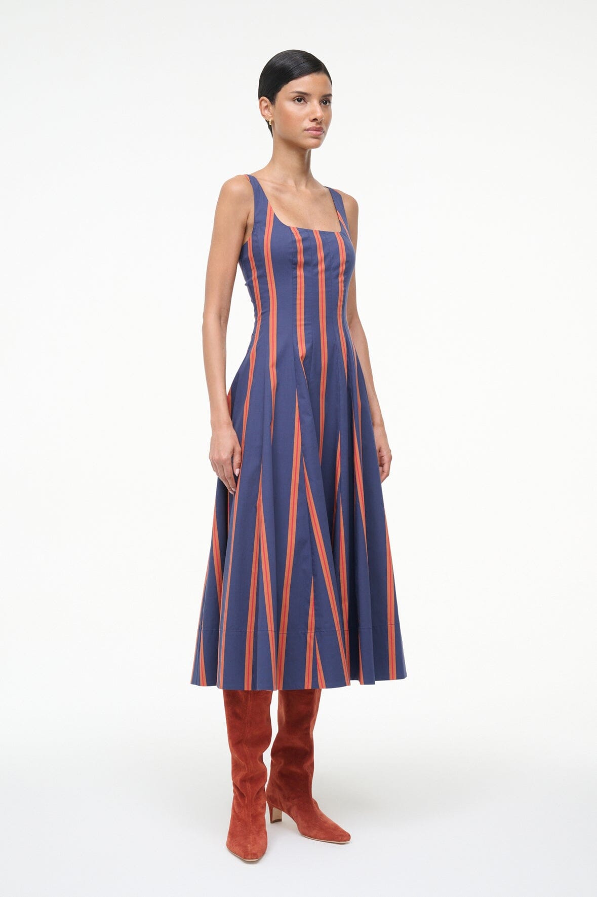 STAUD | Wells Dress Railroad Stripe
