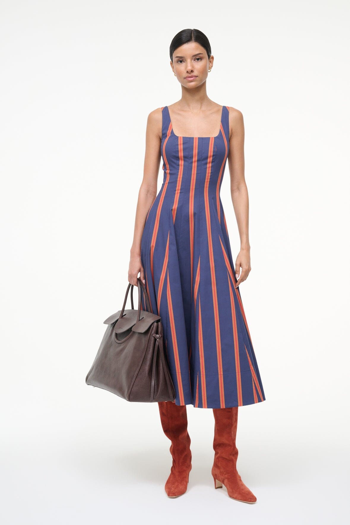 STAUD | Wells Dress Railroad Stripe