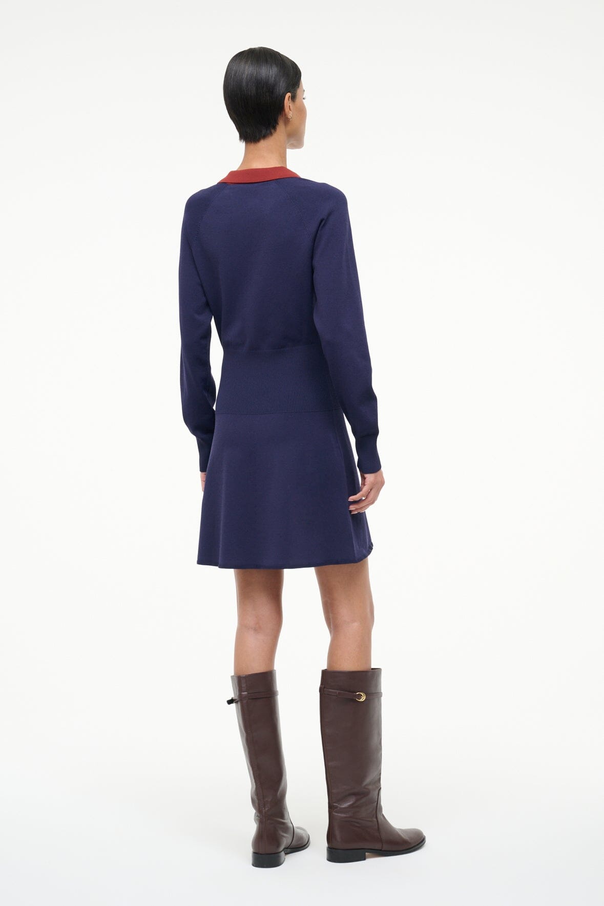 STAUD | Gene Dress Navy Sangria