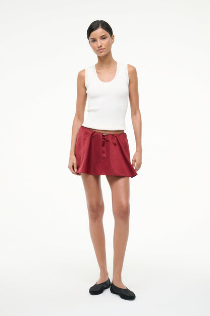 STAUD | Sosa Skirt Deep Red