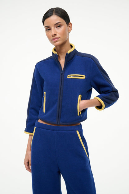 STAUD | Jeter Jacket Royal Chartreuse