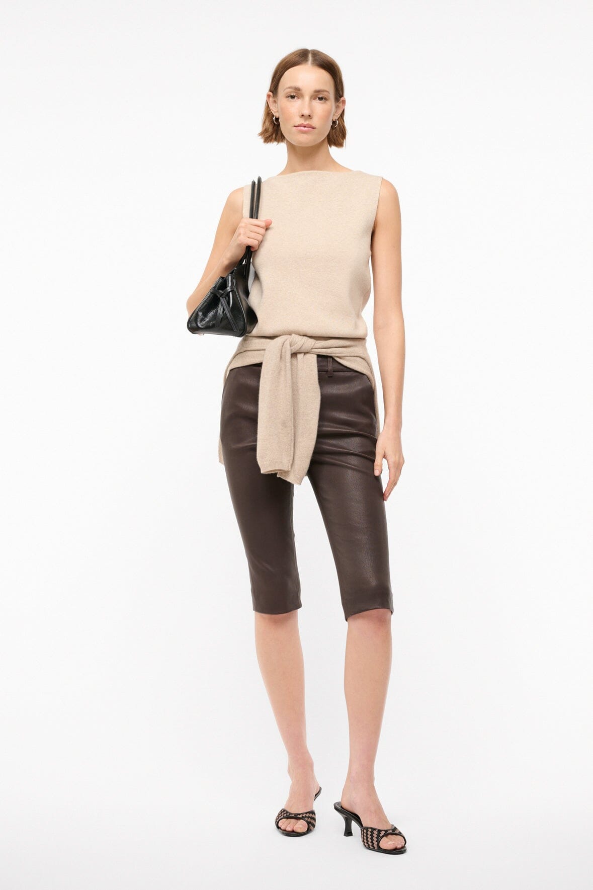 STAUD | Hanover Leather Capri Tiramisu