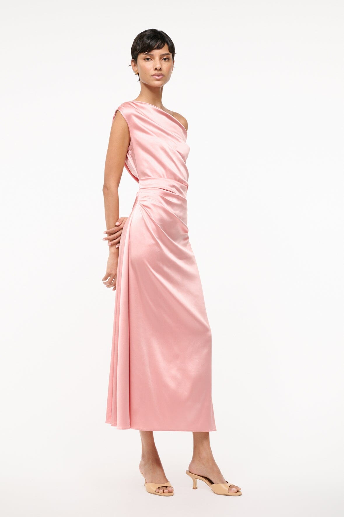 STAUD | Phare Silk Dress Rose