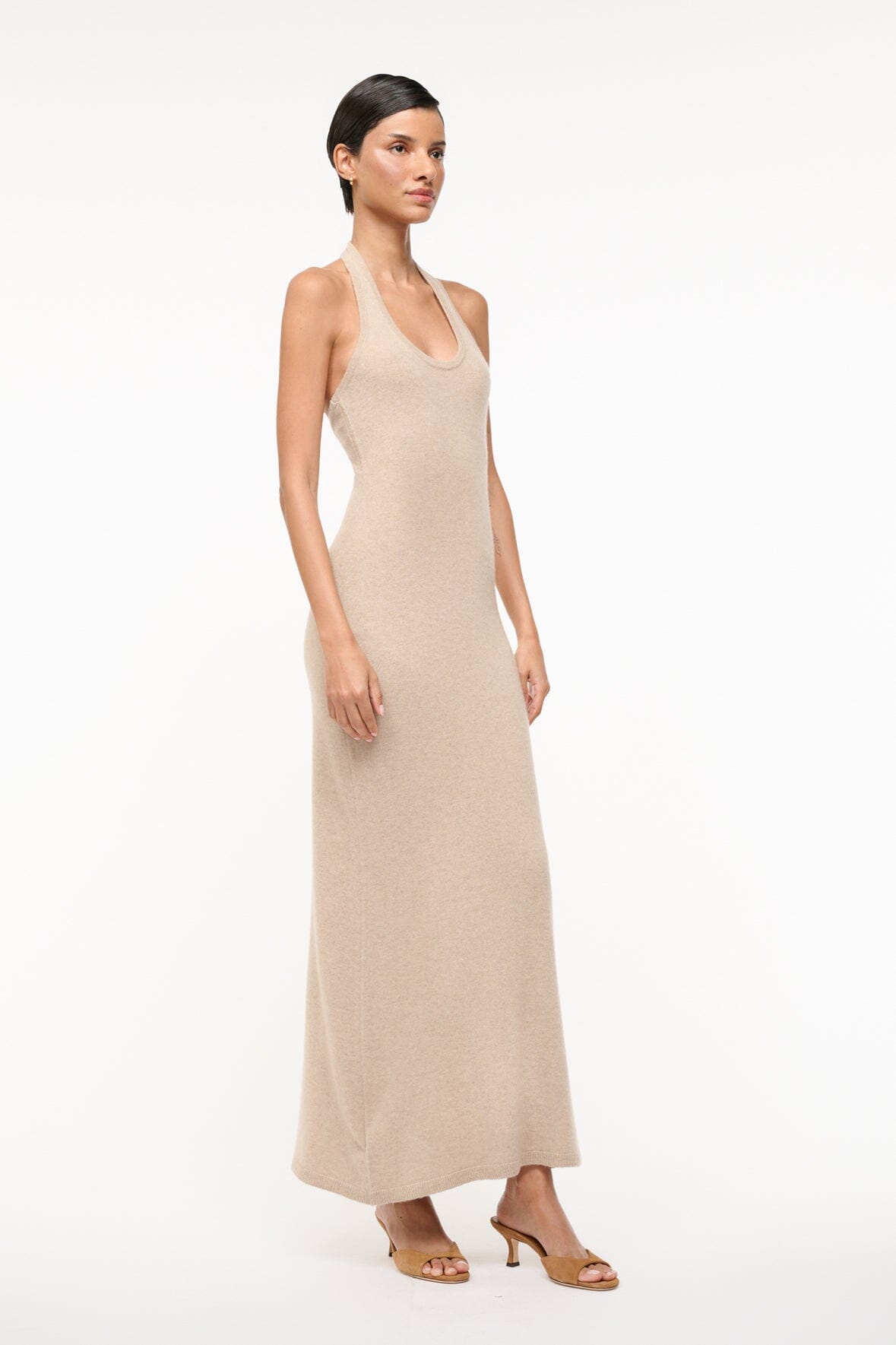 STAUD | Canela Cashmere Dress Stone