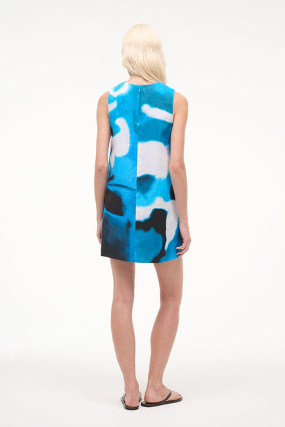 STAUD | Brea Linen Dress Blue Haze