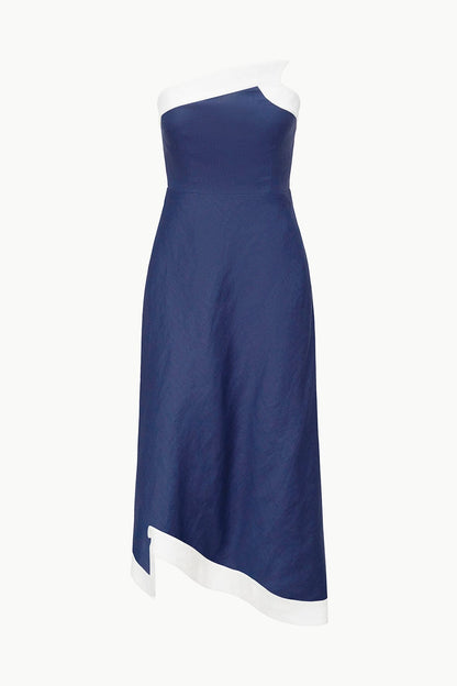 STAUD | Sirani Dress Navy White