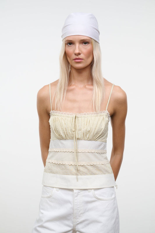 STAUD | Halie Top Ecru