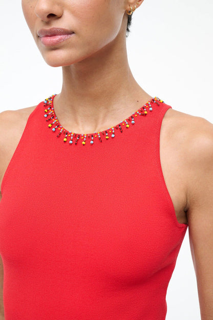 STAUD | Reina Top Red Rose