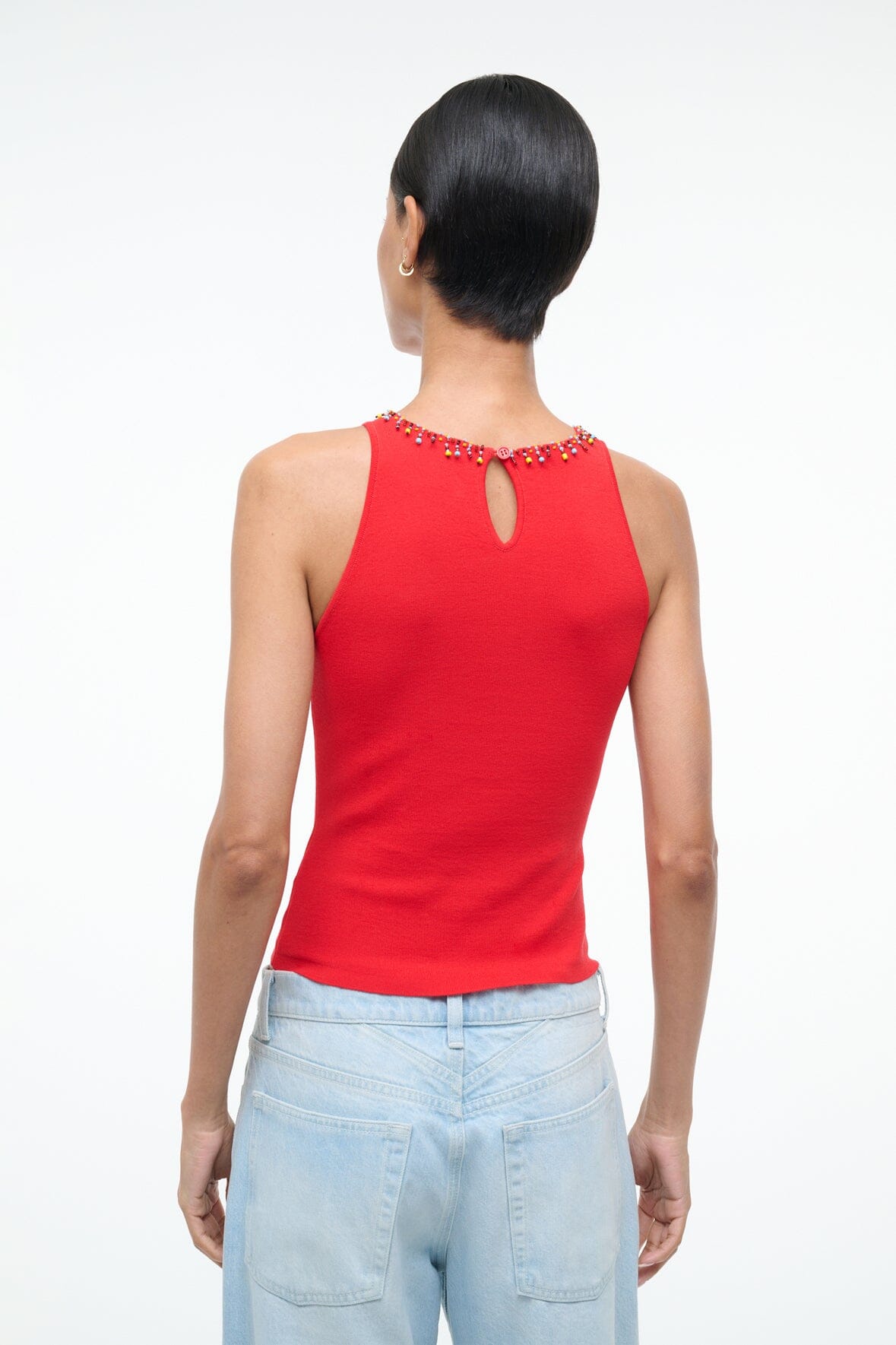 STAUD | Reina Top Red Rose