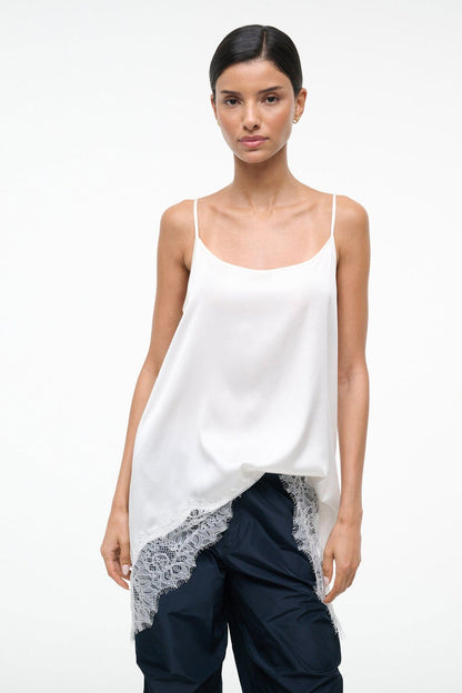 STAUD | Chloe Silk Cami Ivory