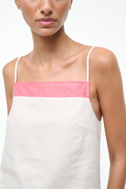 STAUD | Maisie Linen Top Blush Canyon