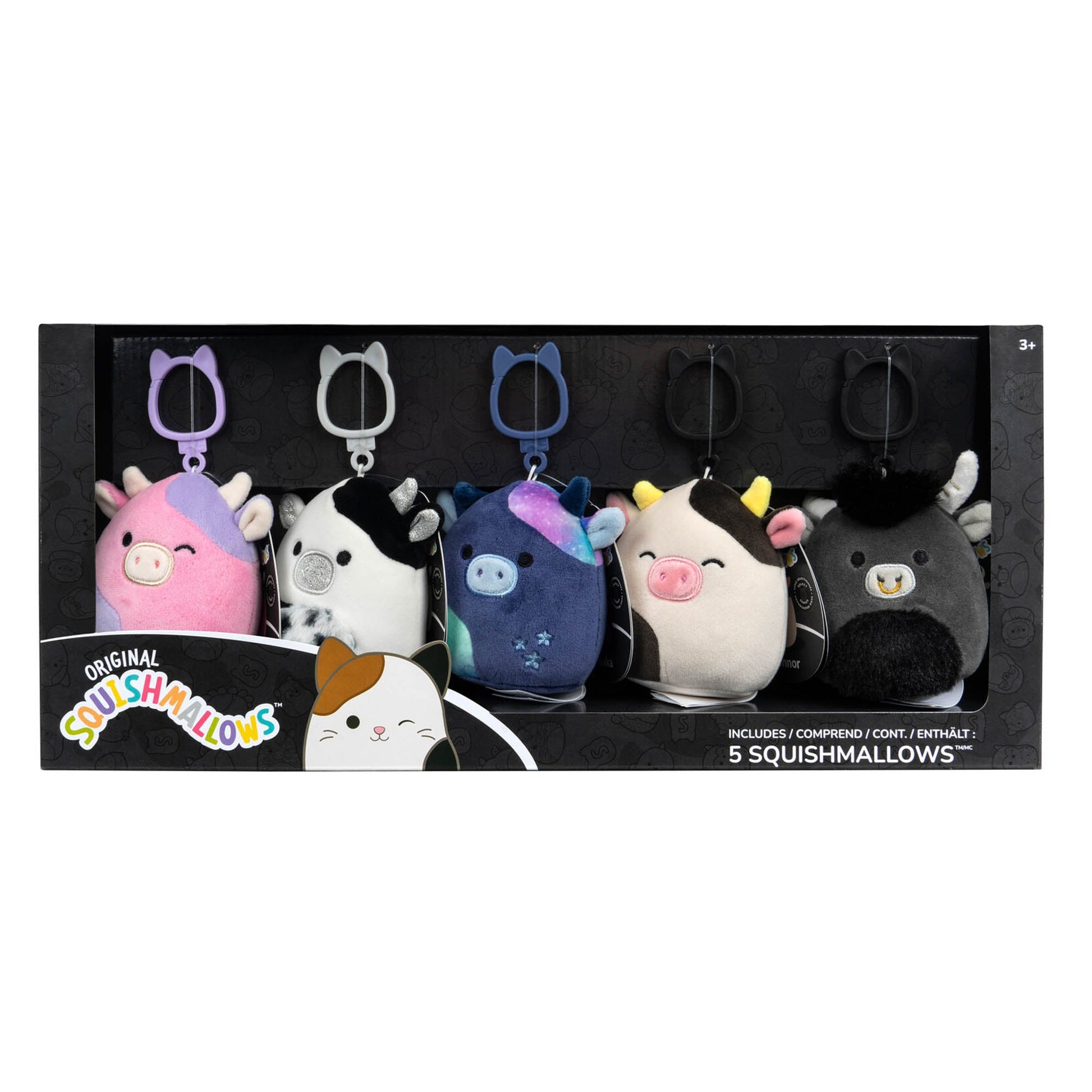 Squishmallows - Squishmallows Select Series 3.5-Inch Cow Clip Multipack | Jazwares