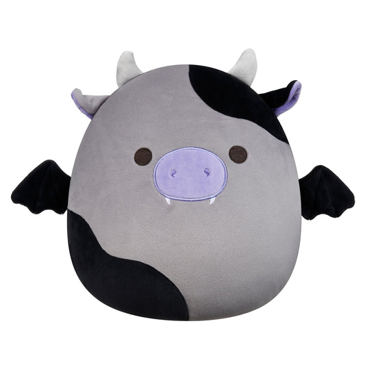 Squishmallows - Squishmallows 12" Bridgette the Grey and Black Cow Bat | Jazwares