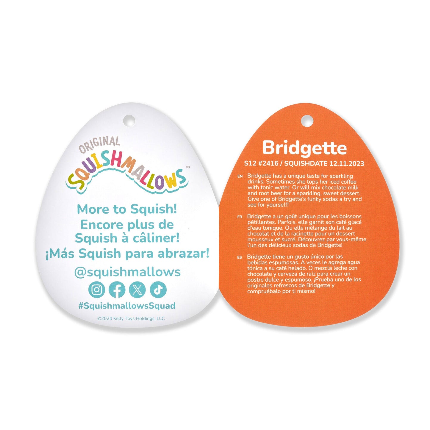 Squishmallows - Squishmallows 12" Bridgette the Grey and Black Cow Bat | Jazwares