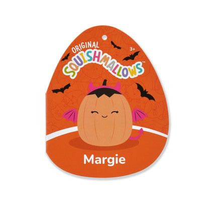Squishmallows - Squishmallows 8" Margie the Pastel Orange Pumpkin in Pink Devil Costume | Jazwares