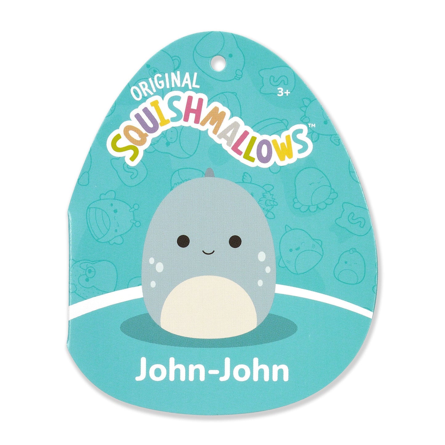 Squishmallows - Squishmallows 16" John-John the Slate Blue Dino | Jazwares