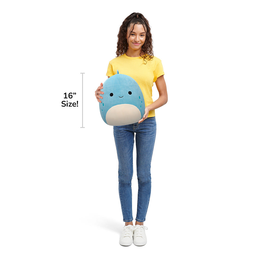 Squishmallows - Squishmallows 16" John-John the Slate Blue Dino | Jazwares