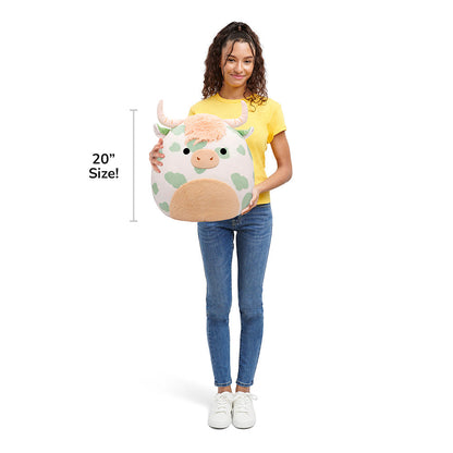 Squishmallows - Squishmallows 20" Celestino the Sage Green Spotted Highland Cow | Jazwares