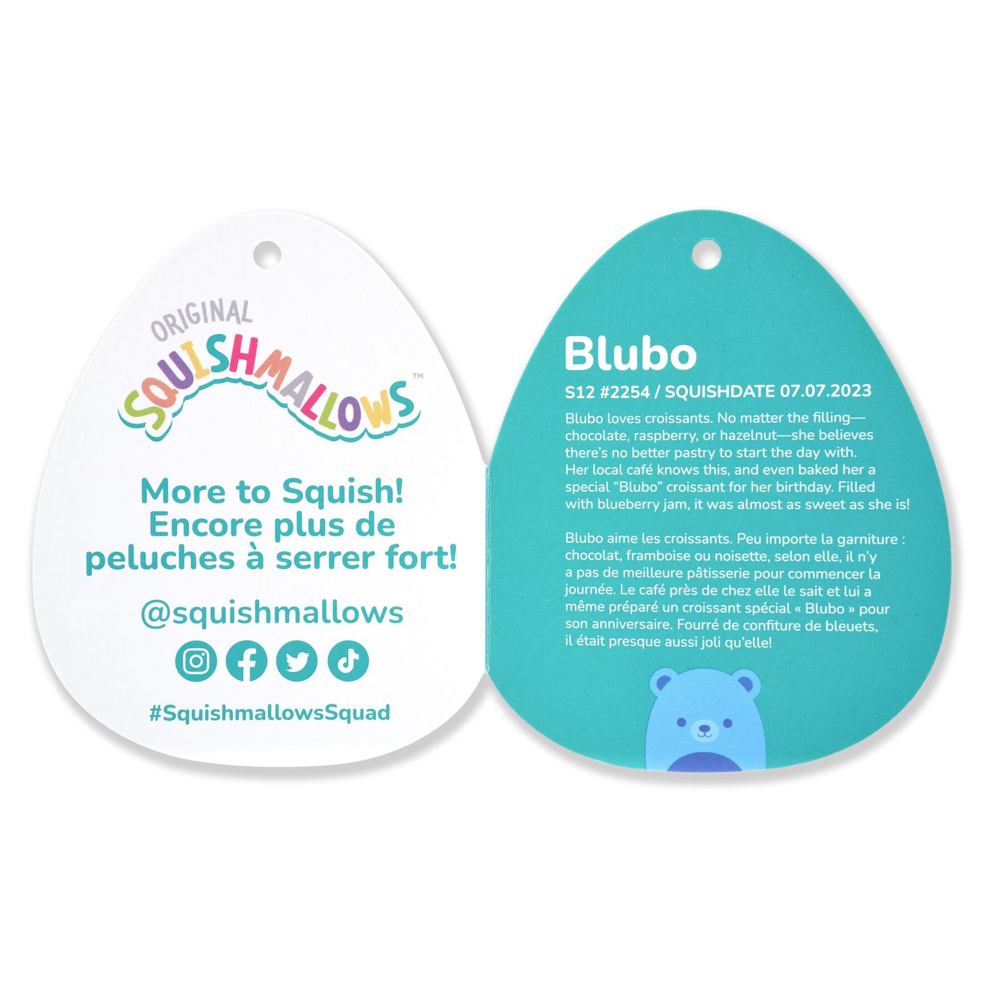 Squishmallows - Squishmallows 12" Blubo the Neon Blue Bear | Jazwares