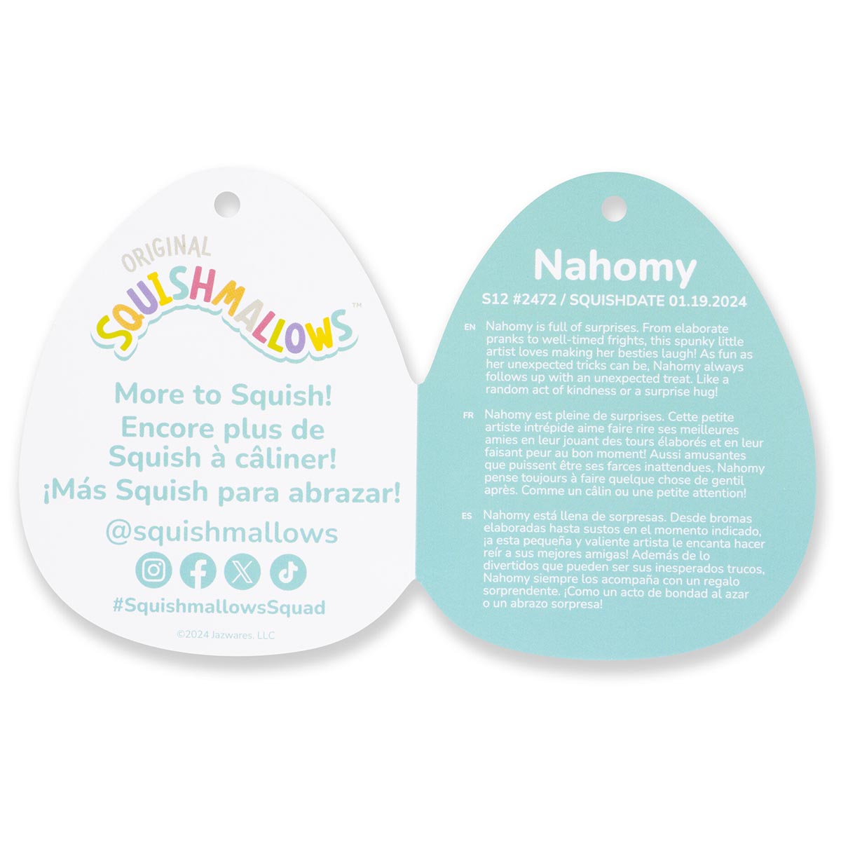 Squishmallows - Squishmallows 12" Nahomy the Lavender Tadpole | Jazwares