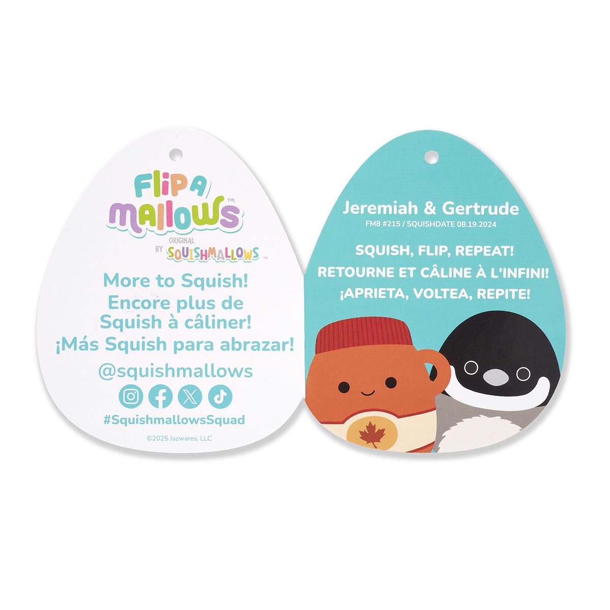 Squishmallows - 8" Jeremiah & Gertrude FlipAMallows | Jazwares